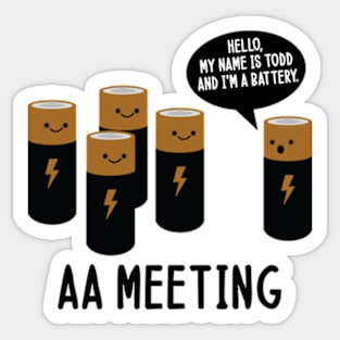 AA MEETING Sticker